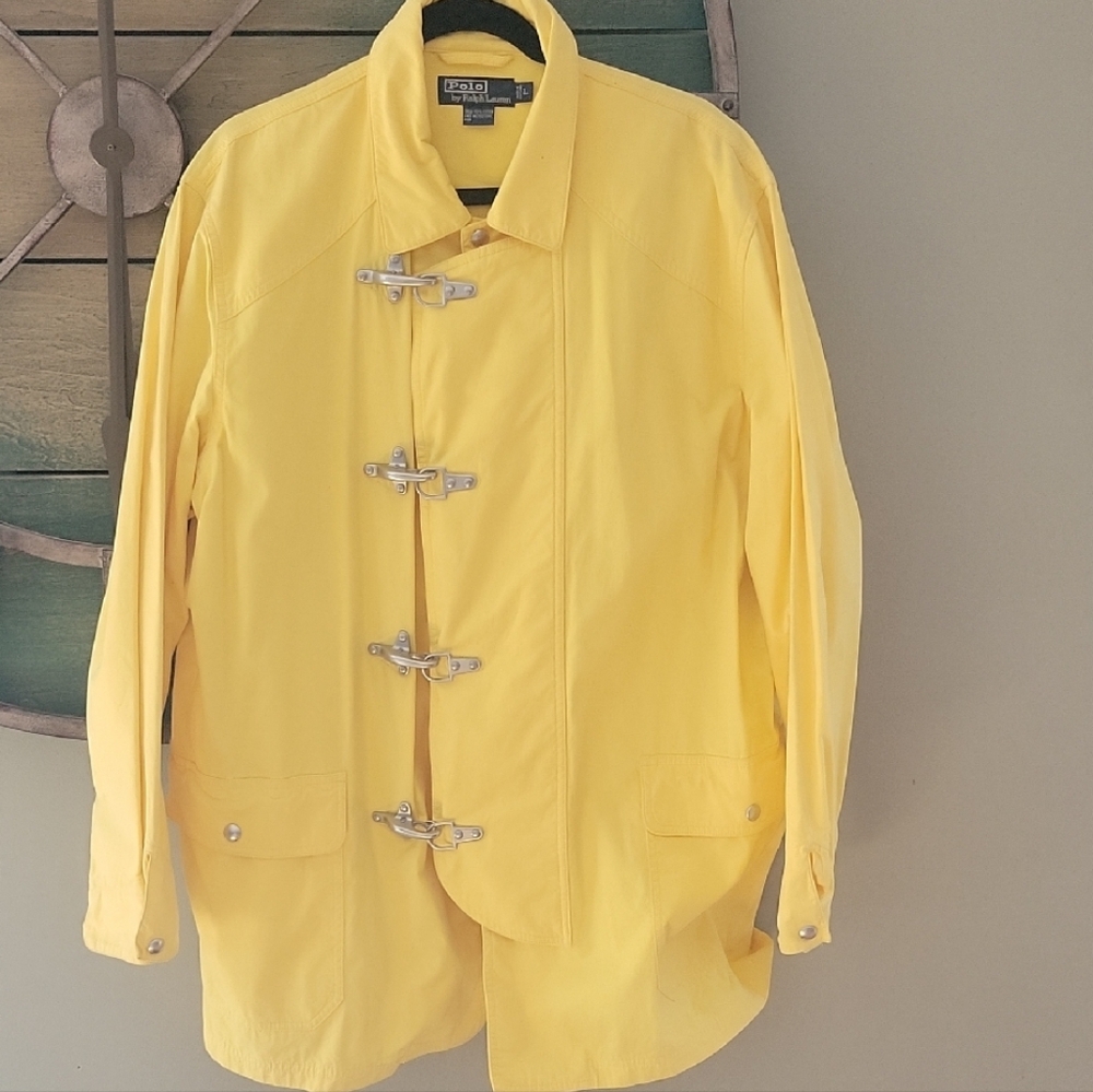 Vintage Polo By Ralph Lauren Fireman Jacket With Metal Toggle Detail